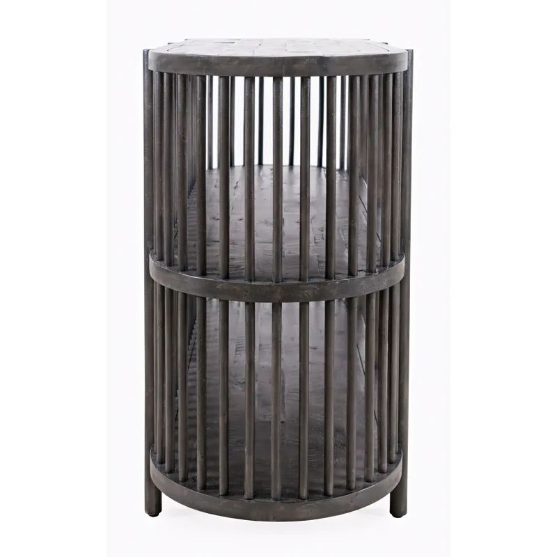 Rhapsody Mid-Century Modern 54\" Open Storage Accent Cabinet