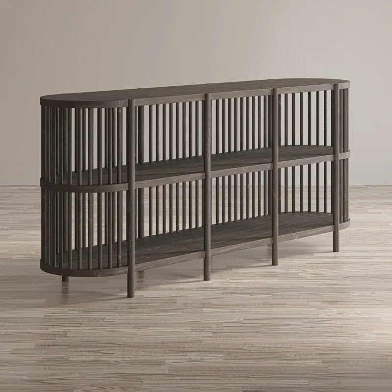 Rhapsody Mid-Century Modern 72\" Open Storage Sideboard Cabinet