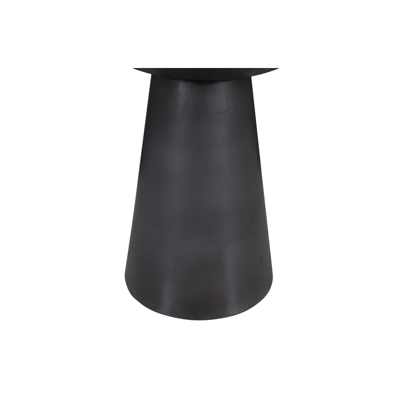 Circularity Modern Luxury Marble And Iron 15\" Round Pedestal Chairside End Table