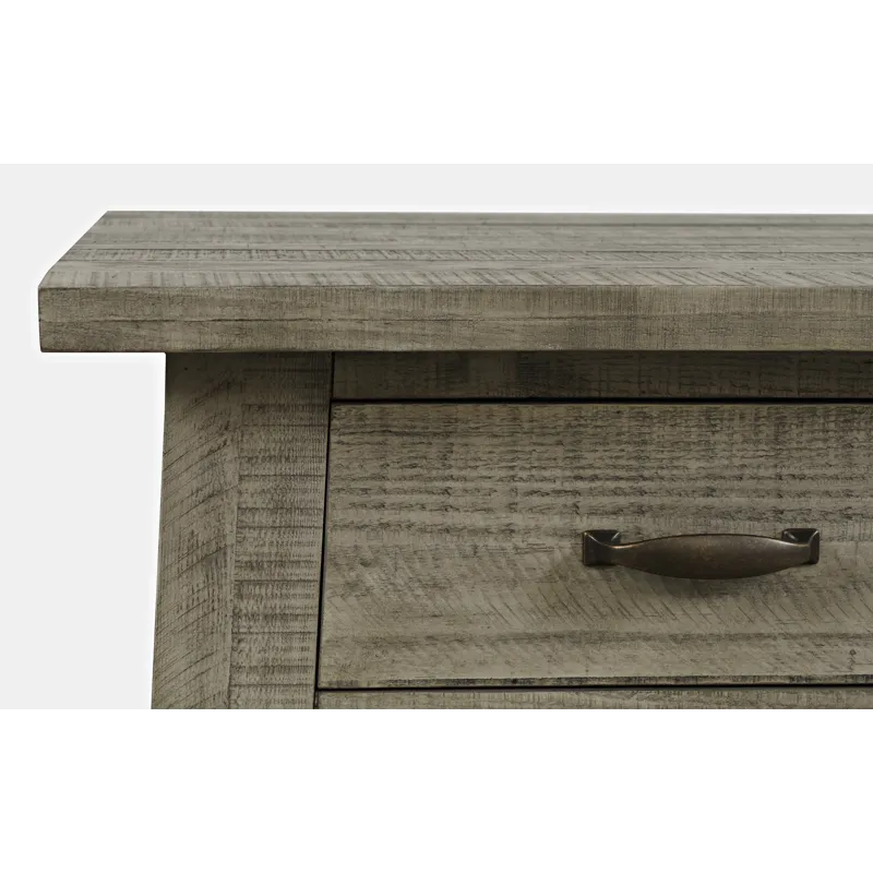 Telluride Rustic Farmhouse Solid Wood End Table With Storage