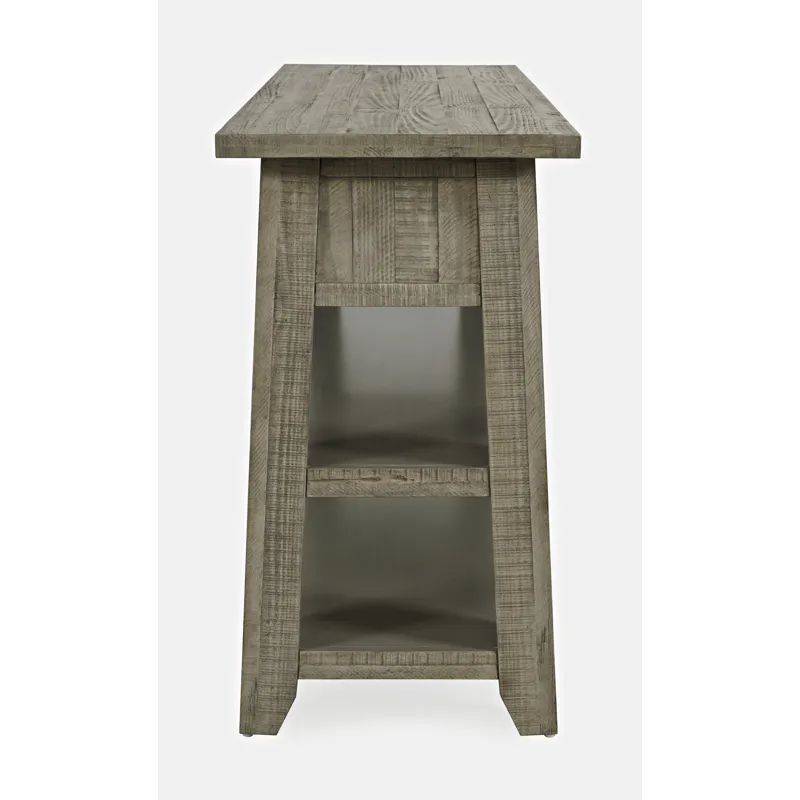 Telluride Rustic Farmhouse Solid Wood 50\" Sofa Table With Drawers And Two Shelves