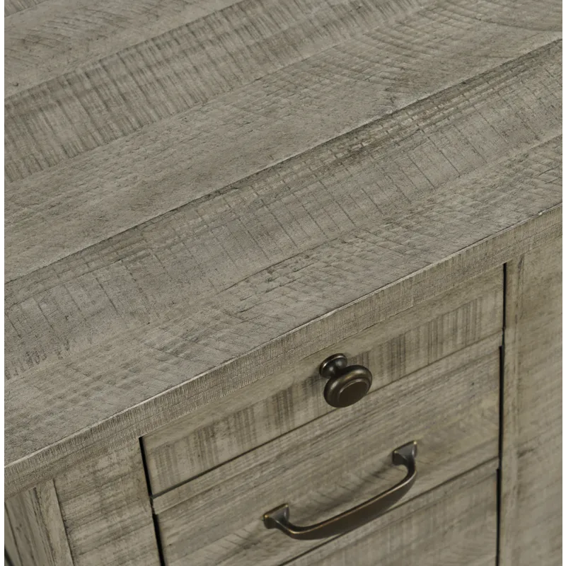 Telluride Rustic Farmhouse Solid Wood USB Charging Chairside End Table