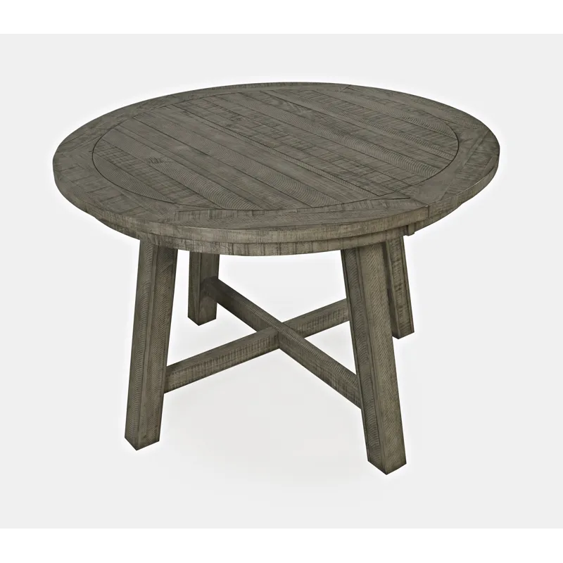 Telluride Contemporary Rustic Farmhouse Solid Wood Round To Oval Counter Height Dining Table