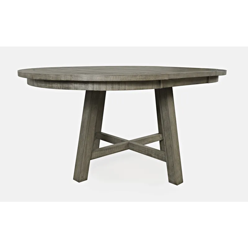 Telluride Contemporary Rustic Farmhouse Solid Wood Round To Oval Counter Height Dining Table