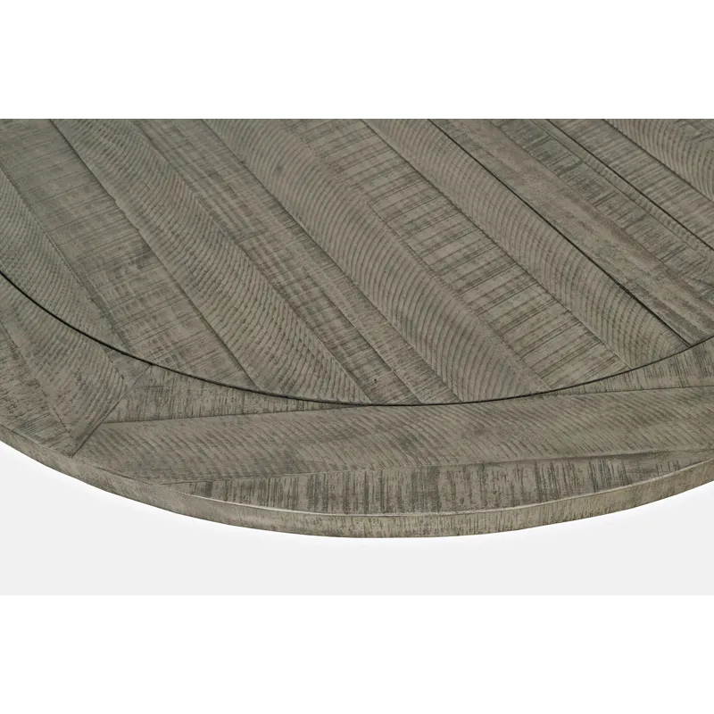 Telluride Contemporary Rustic Farmhouse Solid Wood Round To Oval Dining Table