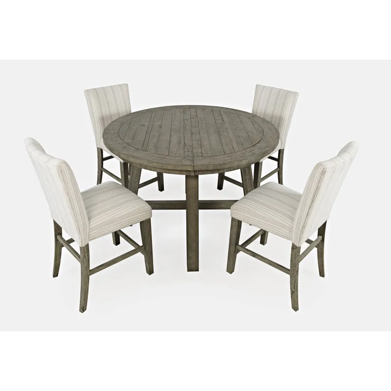 Telluride Contemporary Rustic Farmhouse Solid Wood Five Piece Counter Height Dining Table Set
