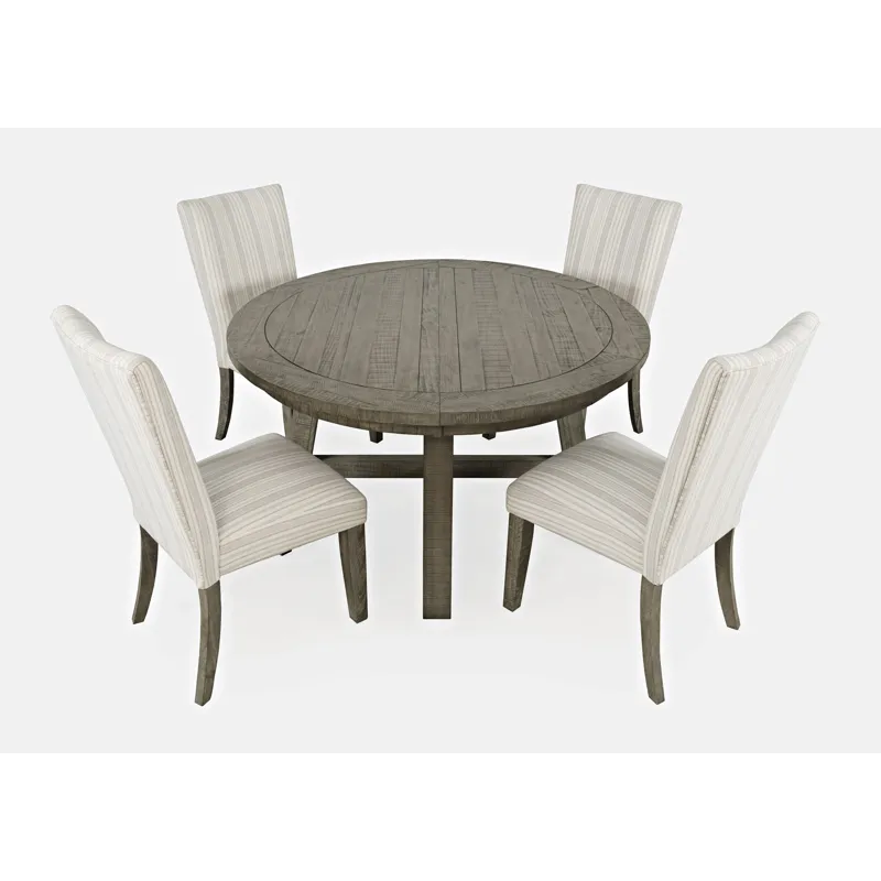 Telluride Contemporary Rustic Farmhouse Solid Wood Five Piece Dining Table Set