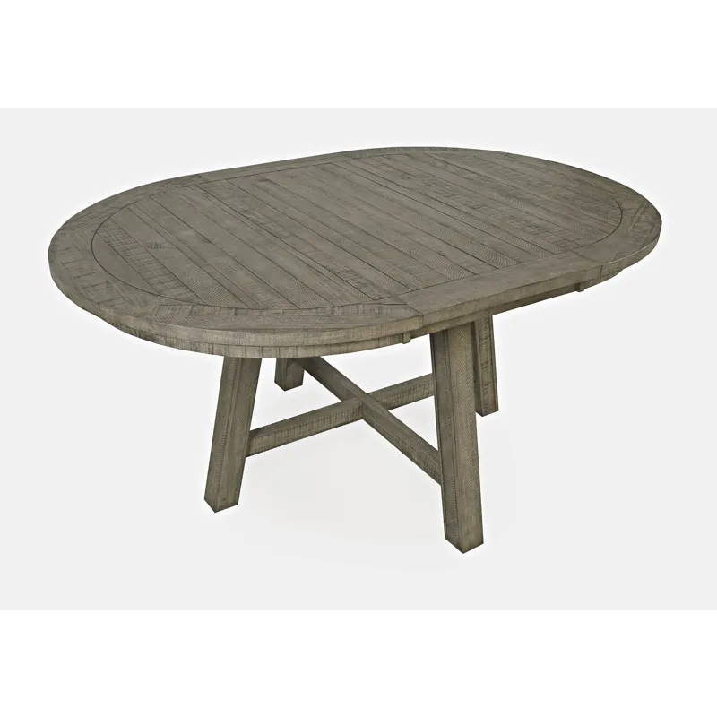 Telluride Contemporary Rustic Farmhouse Solid Wood Five Piece Dining Table Set With Cross Back Chair