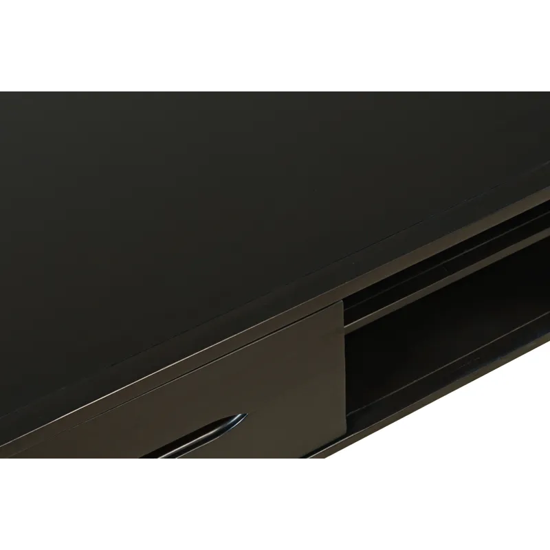 Marlowe Mid-Century Modern 48\" Curved Coffee Table With Storage Drawers