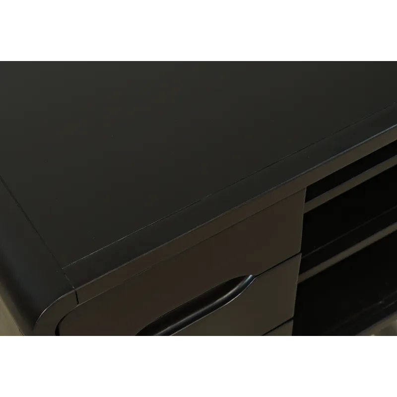 Marlowe Mid-Century Modern 24\" Curved End Table With Storage Drawers