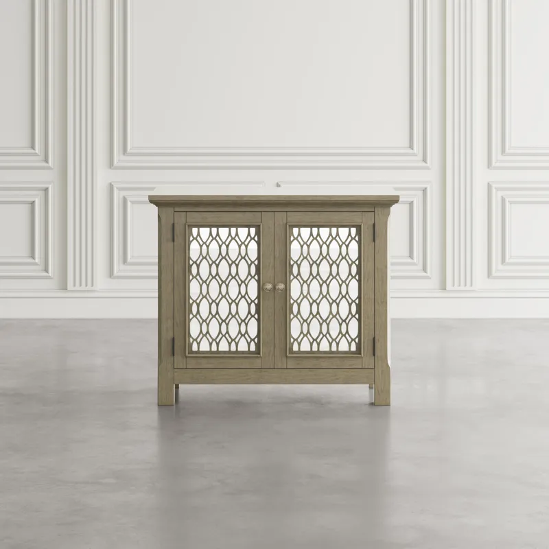 Isabella 38\" Luxury Mirrored Accent Storage Cabinet