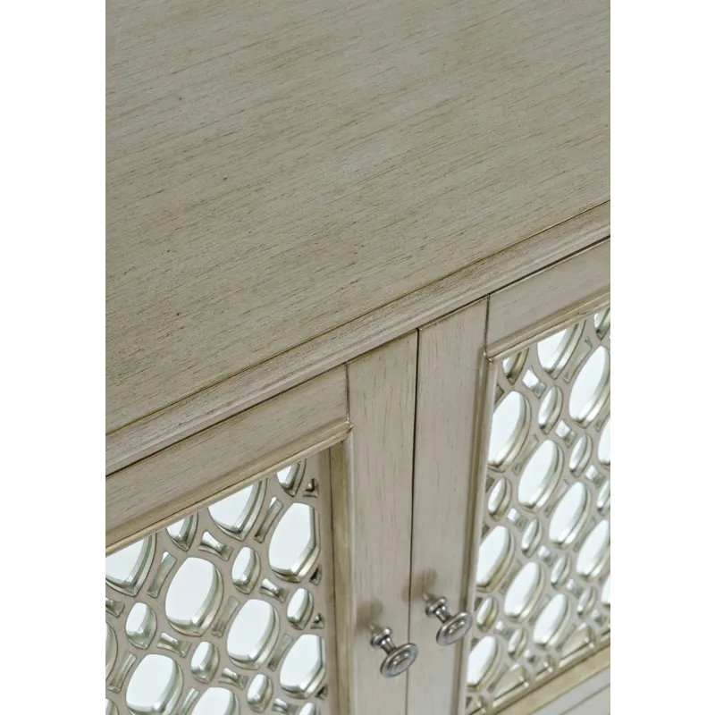 Isabella 38\" Luxury Mirrored Accent Storage Cabinet