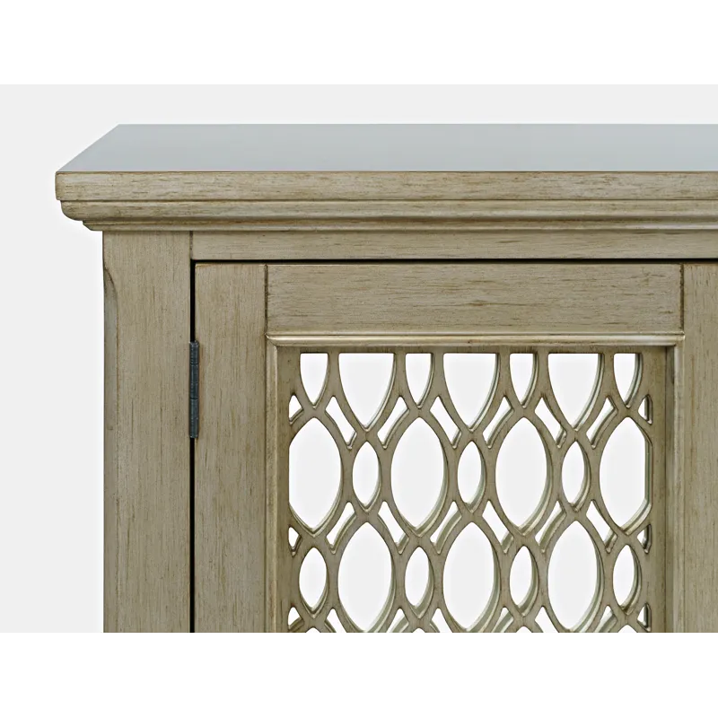 Isabella 54\" Luxury Mirrored Accent Storage Cabinet