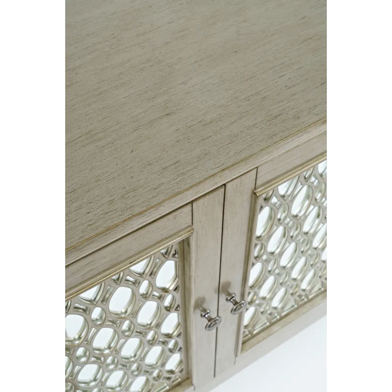 Isabella 54\" Luxury Mirrored Accent Storage Cabinet