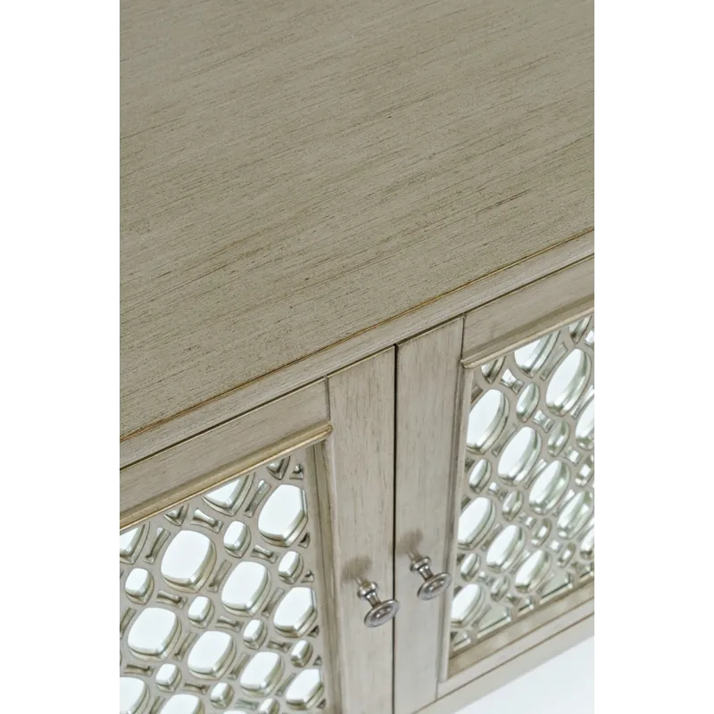 Isabella 69\" Luxury Mirrored Sideboard Storage Cabinet