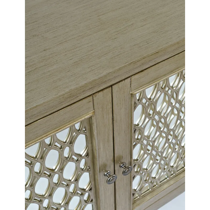 Isabella 86\" Luxury Mirrored Sideboard Storage Cabinet