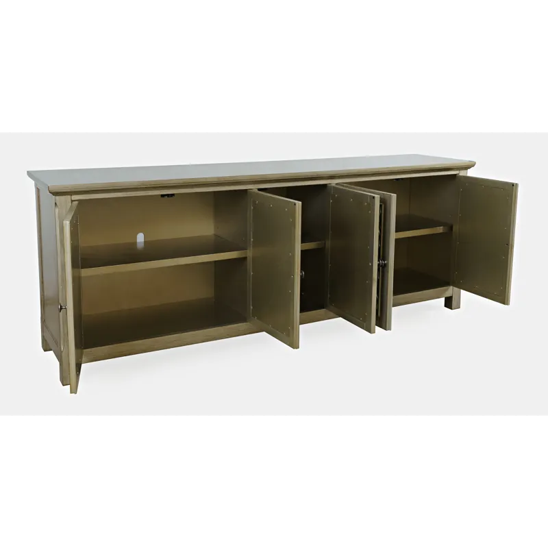 Isabella 86\" Luxury Mirrored Sideboard Storage Cabinet