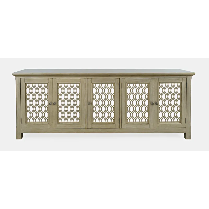 Isabella 86\" Luxury Mirrored Sideboard Storage Cabinet