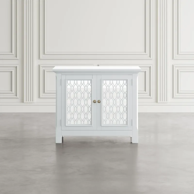 Isabella 38\" Luxury Mirrored Accent Storage Cabinet