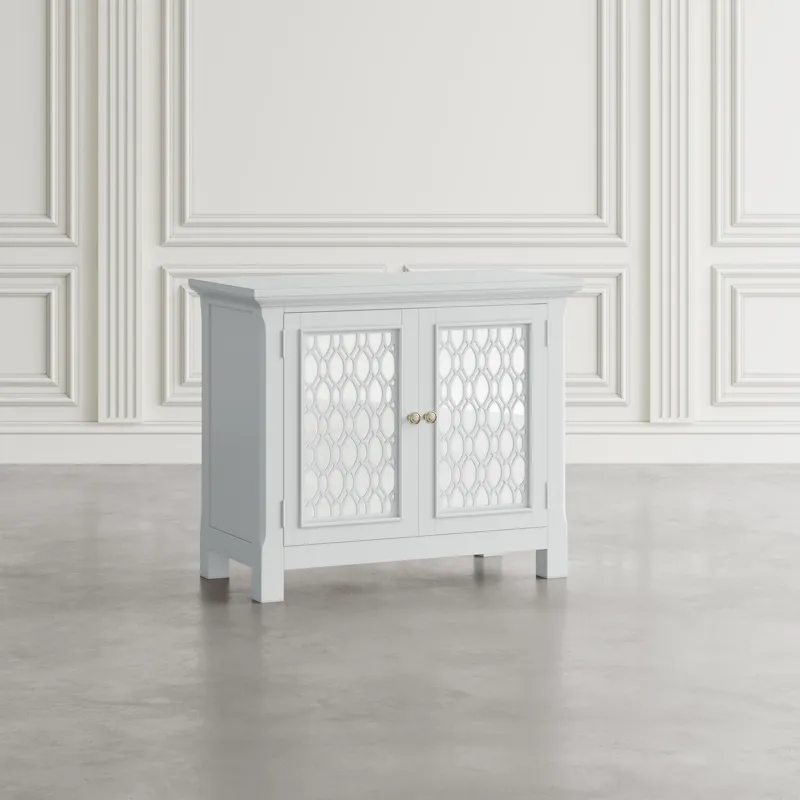 Isabella 38\" Luxury Mirrored Accent Storage Cabinet
