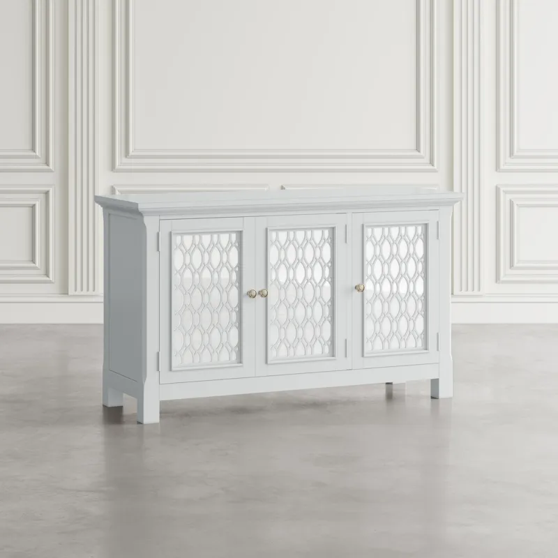 Isabella 54\" Luxury Mirrored Accent Storage Cabinet