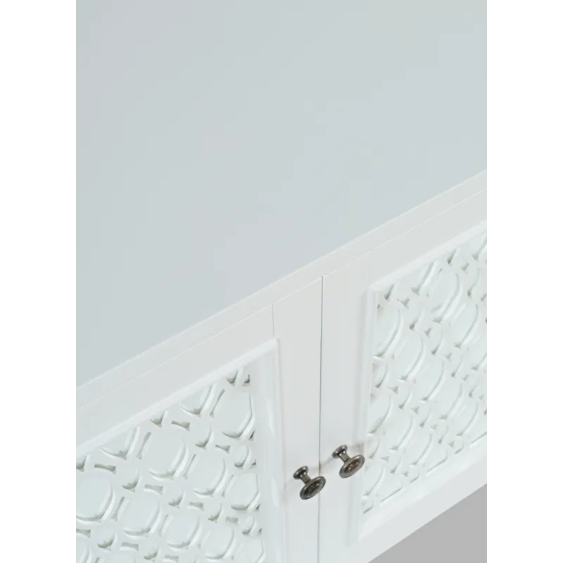 Isabella 54\" Luxury Mirrored Accent Storage Cabinet