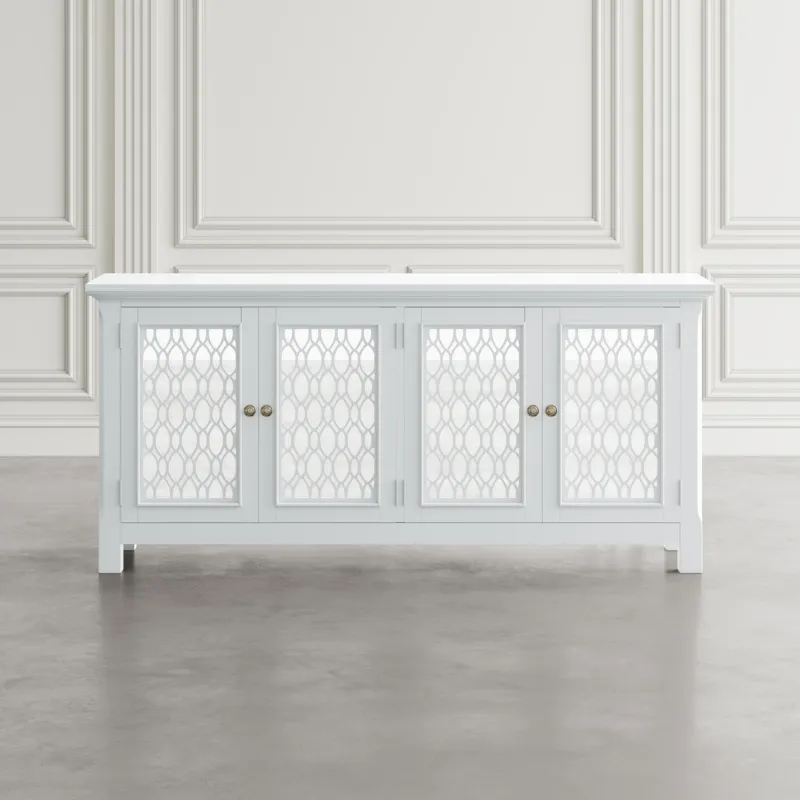 Isabella 69\" Luxury Mirrored Sideboard Storage Cabinet