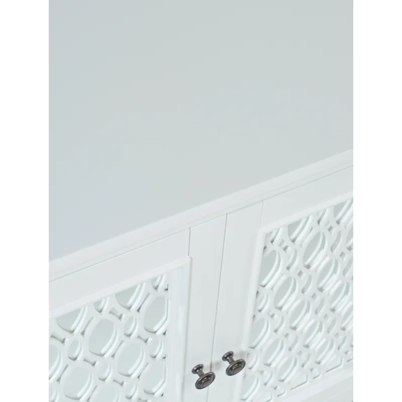 Isabella 86\" Luxury Mirrored Sideboard Storage Cabinet