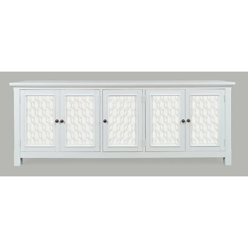 Isabella 86\" Luxury Mirrored Sideboard Storage Cabinet