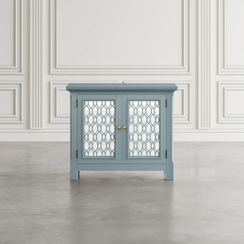 Isabella 38\" Luxury Mirrored Accent Storage Cabinet