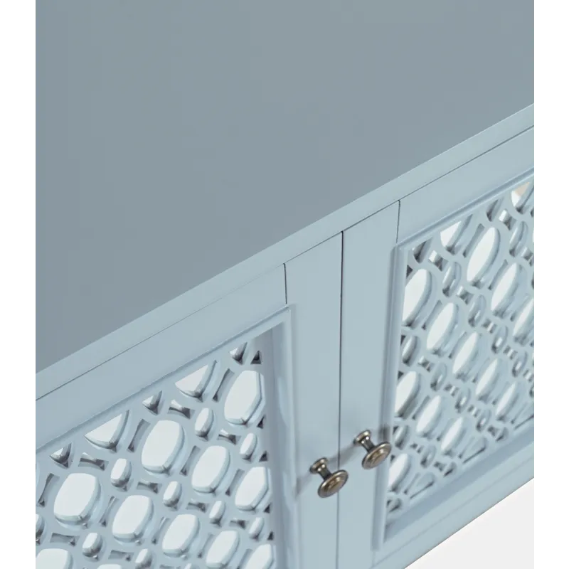 Isabella 38\" Luxury Mirrored Accent Storage Cabinet