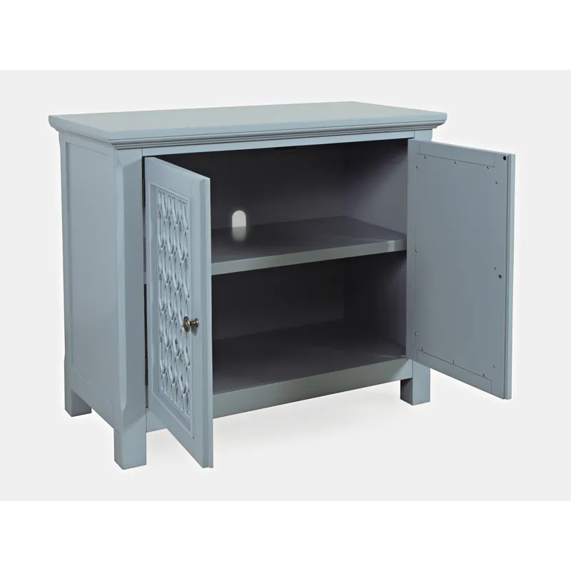 Isabella 38\" Luxury Mirrored Accent Storage Cabinet