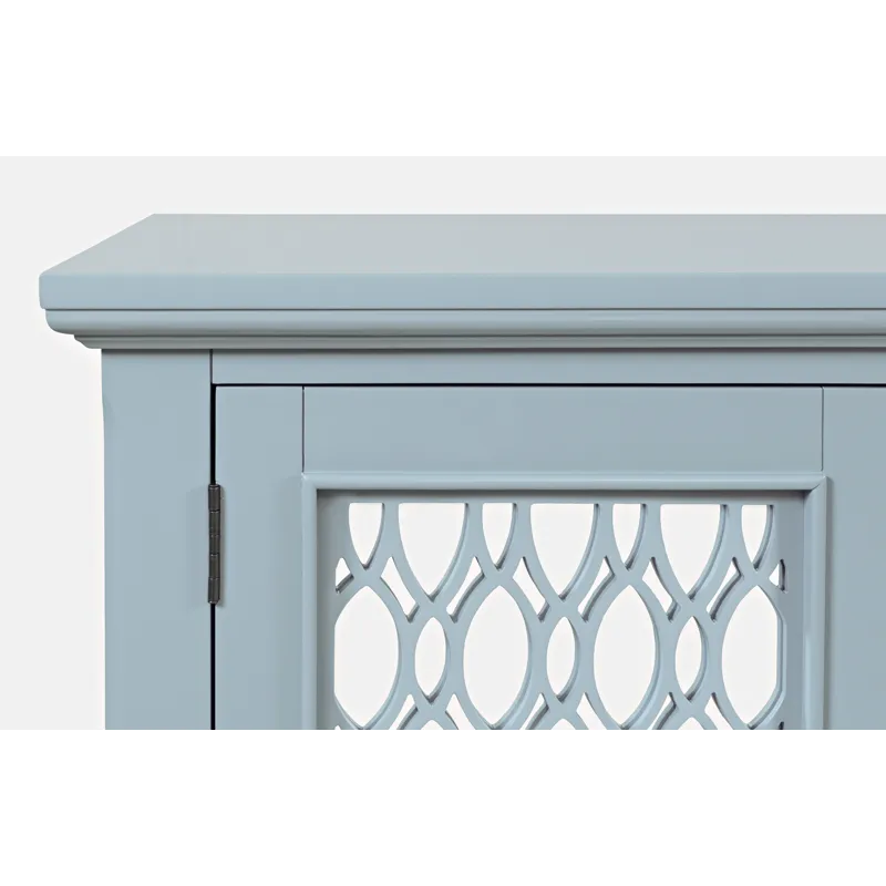 Isabella 86\" Luxury Mirrored Sideboard Storage Cabinet