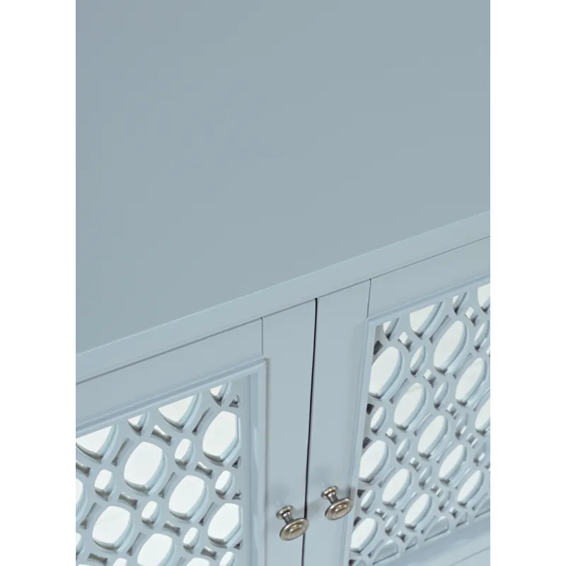 Isabella 86\" Luxury Mirrored Sideboard Storage Cabinet