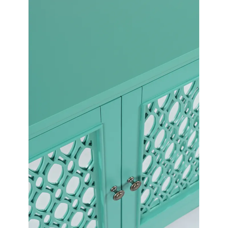 Isabella 54\" Luxury Mirrored Accent Storage Cabinet