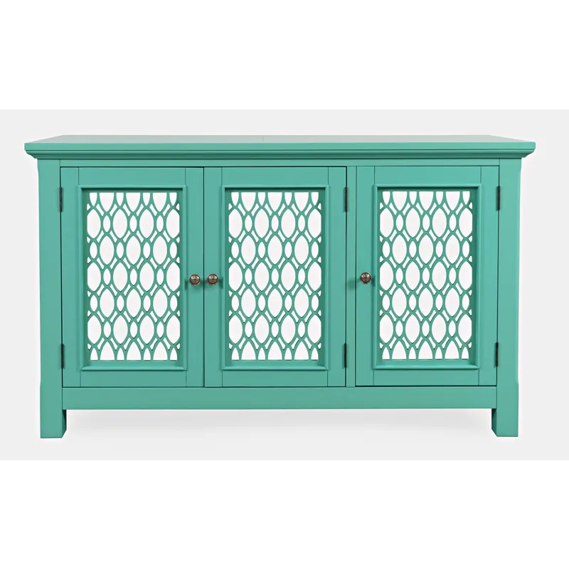 Isabella 54\" Luxury Mirrored Accent Storage Cabinet