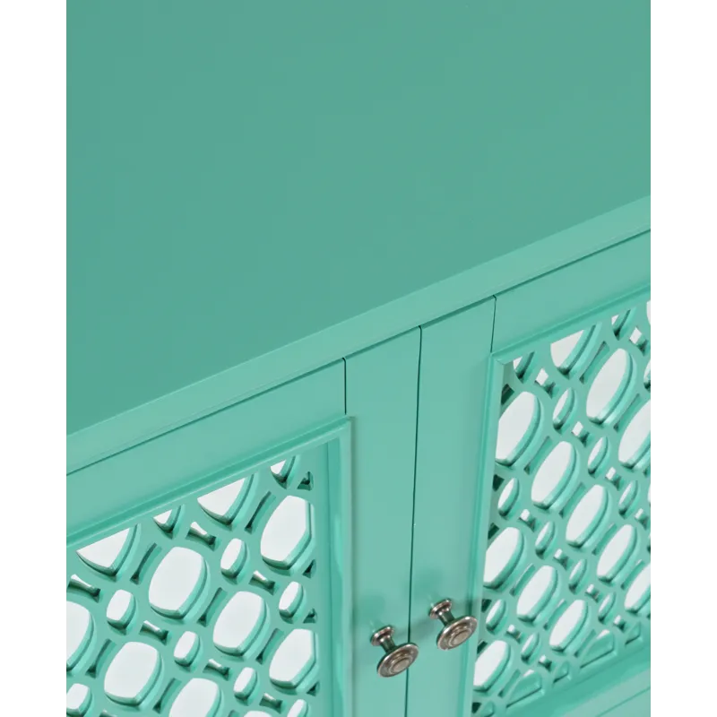 Isabella 69\" Luxury Mirrored Sideboard Storage Cabinet