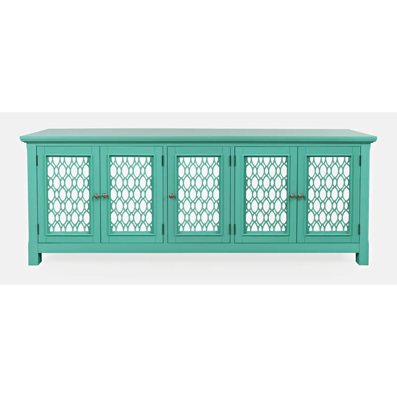 Isabella 86\" Luxury Mirrored Sideboard Storage Cabinet