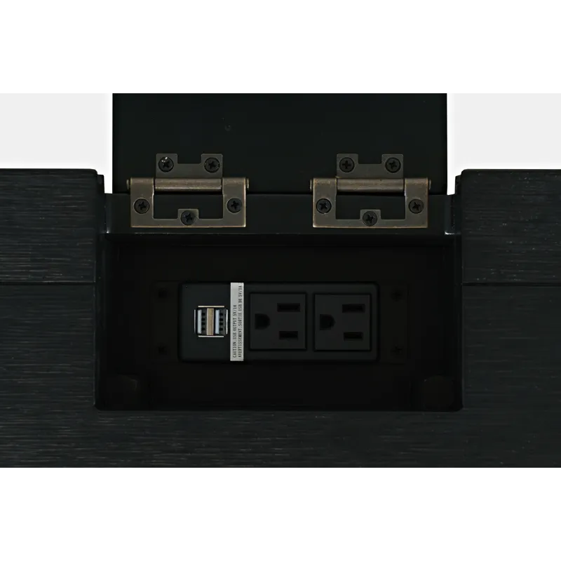 Gramercy Mid-Century Modern Chevron Three Drawer USB Charging Desk