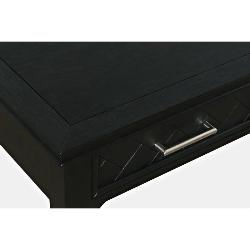 Gramercy Mid-Century Modern Chevron Three Drawer USB Charging Desk