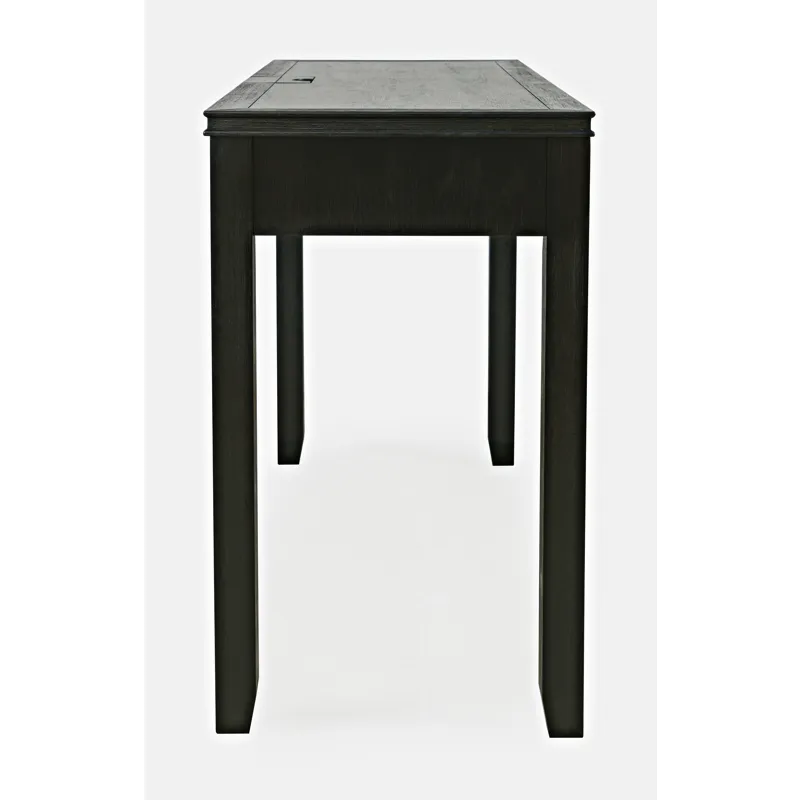 Gramercy Mid-Century Modern Chevron Three Drawer USB Charging Desk