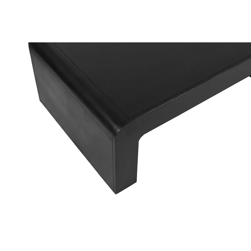 Brooklyn 50\" Mid-Century Modern Solid Wood Waterfall Curved Coffee Table