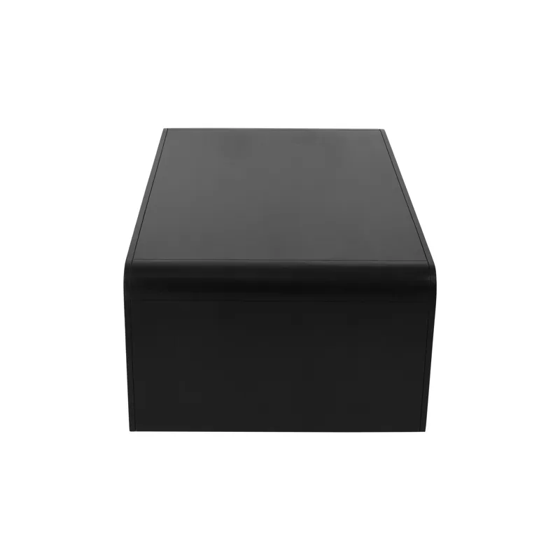 Brooklyn 50\" Mid-Century Modern Solid Wood Waterfall Curved Coffee Table