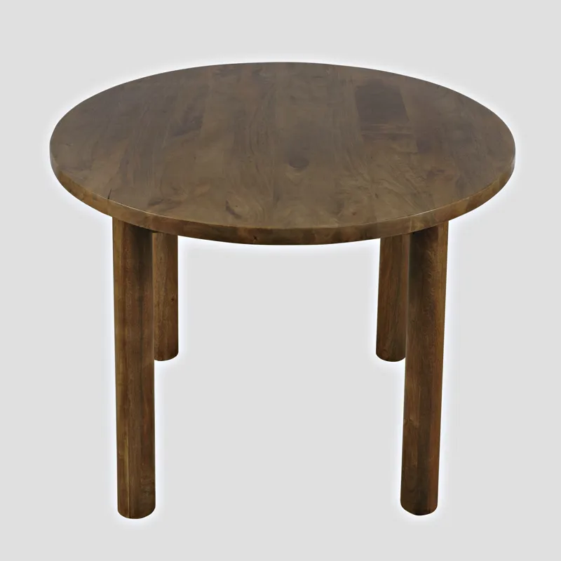 Bodhi 42\" Round Rustic Solid Wood Dining Table