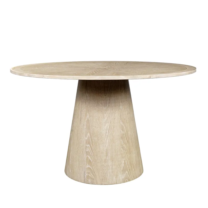 Bonn Mid-Century Modern 50\" Round Pedestal Dining Table