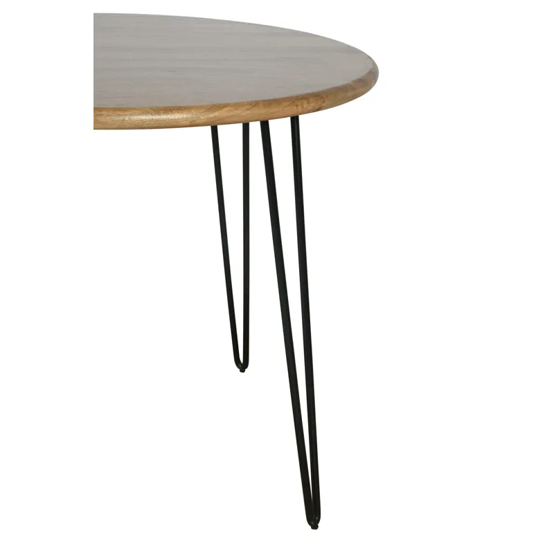 Brennan Five Piece Round Modern Solid Wood Counter Height Dining Set With Upholstered Barstools