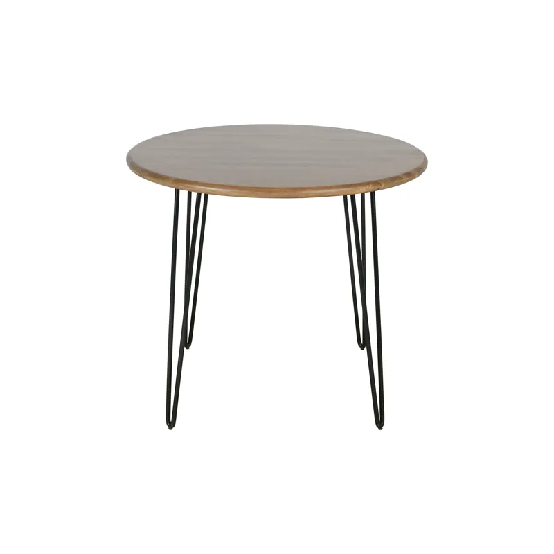 Brennan Five Piece Round Modern Solid Wood Counter Height Dining Set With Upholstered Barstools