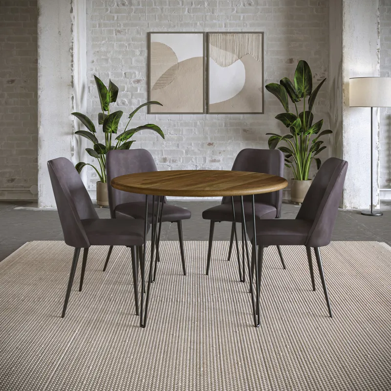 Brennan 42\" Round Modern Contemporary Solid Wood Dining Table