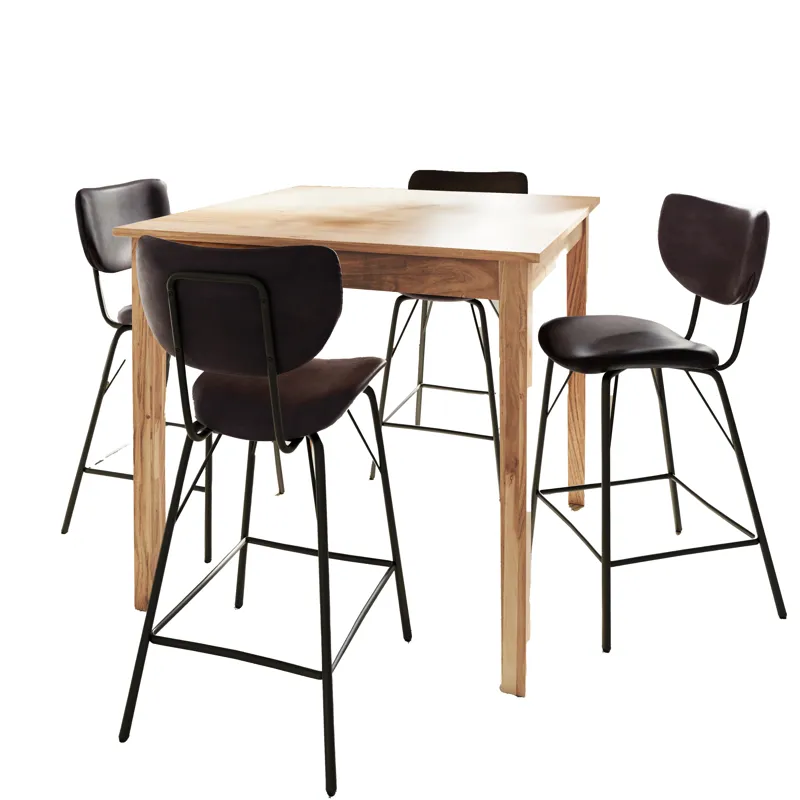 Colby Five Piece Square Solid Wood Counter Height Dining Set