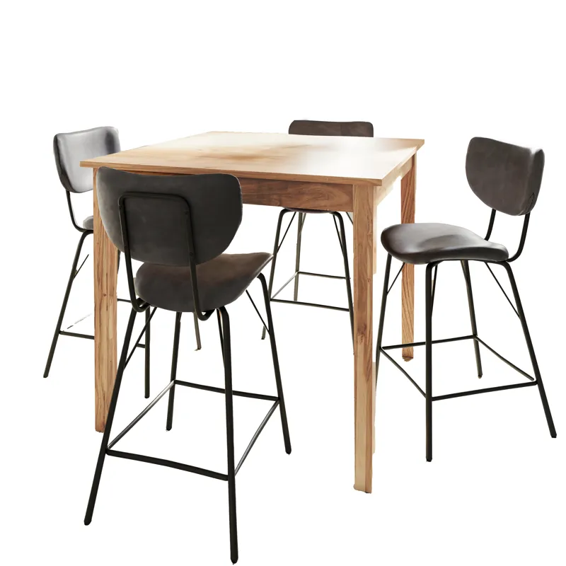 Colby Five Piece Square Solid Wood Counter Height Dining Set